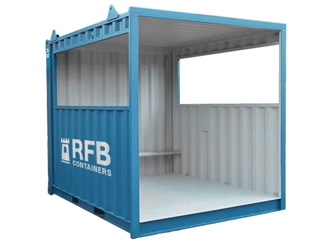 Photo of a Smoking Shelter shipping container conversion
